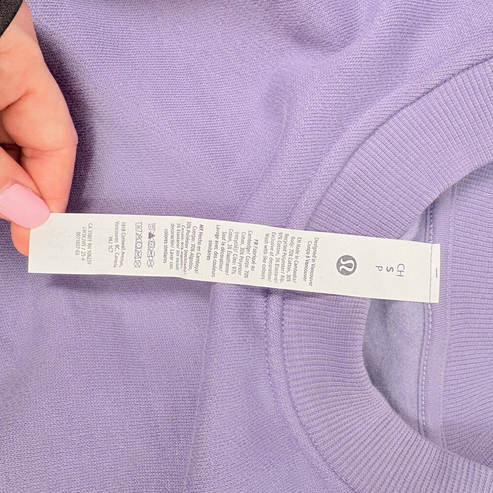 Lululemon Steady State Grape Mist Purple Oversized Crew Sweatshirt Size Small 🤍 - Picture 12 of 12